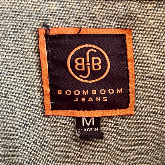 Boom Boom Jeans Denim Jacket Sz Med. 5-Button Front 2 Pockets S1151-400 - Picture 12 of 12